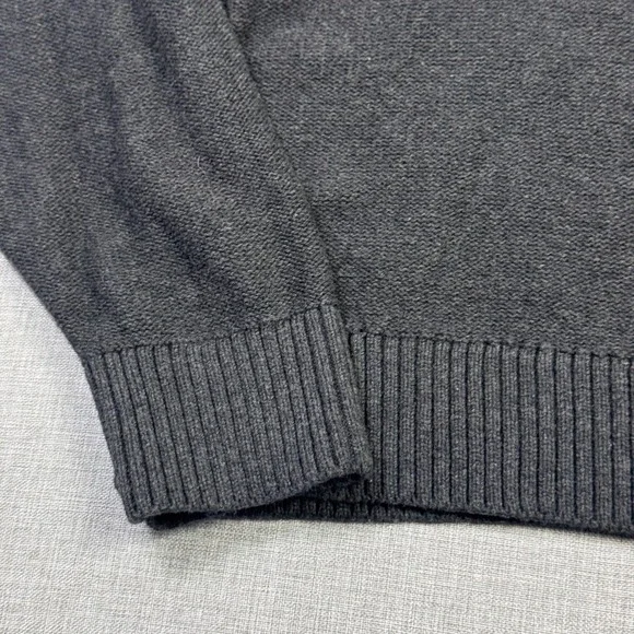 Quince Cardigan Womens Large Gray Crew Neck Button Front 100% Organic Cotton - Picture 6 of 10